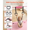 image:imageVEVOR Gymnastic Bars for Kids 140 lbs Capacity Folding Training Kip Bar with Mat Adjustable Height Gymnastic Horizontal Bar for Home Training Equipment for Indoor Outdoor Easy to Assemble Pink