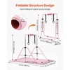 image:imageVEVOR Gymnastic Bars for Kids 140 lbs Capacity Folding Training Kip Bar with Mat Adjustable Height Gymnastic Horizontal Bar for Home Training Equipment for Indoor Outdoor Easy to Assemble Pink