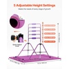 image:imageVEVOR Gymnastic Bars for Kids 140 lbs Capacity Folding Training Kip Bar with Mat Adjustable Height Gymnastic Horizontal Bar for Home Training Equipment for Indoor Outdoor Easy to Assemble Purple