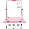 image:imageVEVOR Gymnastic Bars for Kids 140 lbs Capacity Folding Training Kip Bar with Mat Adjustable Height Gymnastic Horizontal Bar for Home Training Equipment for Indoor Outdoor Easy to Assemble Pink