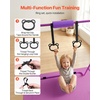 image:imageVEVOR Gymnastic Bars for Kids 140 lbs Capacity Folding Training Kip Bar with Mat Adjustable Height Gymnastic Horizontal Bar for Home Training Equipment for Indoor Outdoor Easy to Assemble Purple