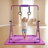 image:imageVEVOR Gymnastic Bars for Kids 140 lbs Capacity Folding Training Kip Bar with Mat Adjustable Height Gymnastic Horizontal Bar for Home Training Equipment for Indoor Outdoor Easy to Assemble Purple
