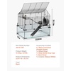 image:imageVEVOR Hamster Cage 360 Viewing Transparent Hamster Habitats Small Animal Cage228L x 150W x 213H