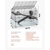 image:imageVEVOR Hamster Cage 360 Viewing Transparent Hamster Habitats Small Animal Cage295L x 173W x 240H