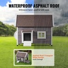 image:imageVEVOR Heated Outdoor Cat House Insulated Wooden Cat House for Cats Waterproof Feral Kitty Shelter with Heating Pad PVC Flap Door amp Openable Asphalt Roof for 13 Cats in Winter 34 x 21 x 27 in1story Wooden House