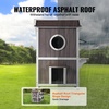 image:imageVEVOR Heated Outdoor Cat House Insulated Wooden Cat House for Cats Waterproof Feral Kitty Shelter with Heating Pad PVC Flap Door amp Openable Asphalt Roof for 13 Cats in Winter 34 x 21 x 27 in2story Wooden House