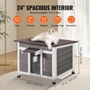 image:imageVEVOR Heated Outdoor Cat House Insulated Wooden Cat House for Cats Waterproof Feral Kitty Shelter with Heating Pad PVC Flap Door amp Openable Asphalt Roof for 13 Cats in Winter 34 x 21 x 27 inWooden House