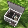 image:imageVEVOR Heated Outdoor Cat House Insulated Wooden Cat House for Cats Waterproof Feral Kitty Shelter with Heating Pad PVC Flap Door amp Openable Asphalt Roof for 13 Cats in Winter 34 x 21 x 27 inWooden House With Insulated Liner