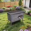 image:imageVEVOR Heated Outdoor Cat House Insulated Wooden Cat House for Cats Waterproof Feral Kitty Shelter with Heating Pad PVC Flap Door amp Openable Asphalt Roof for 13 Cats in Winter 34 x 21 x 27 inModern
