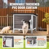 image:imageVEVOR Heated Outdoor Cat House Insulated Wooden Cat House for Cats Waterproof Feral Kitty Shelter with Heating Pad PVC Flap Door amp Openable Asphalt Roof for 13 Cats in Winter 34 x 21 x 27 inWooden House With Insulated Liner
