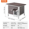 image:imageVEVOR Heated Outdoor Cat House Insulated Wooden Cat House for Cats Waterproof Feral Kitty Shelter with Heating Pad PVC Flap Door amp Openable Asphalt Roof for 13 Cats in Winter 34 x 21 x 27 inWooden House With Insulated Liner