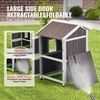 image:imageVEVOR Heated Outdoor Cat House Insulated Wooden Cat House for Cats Waterproof Feral Kitty Shelter with Heating Pad PVC Flap Door amp Openable Asphalt Roof for 13 Cats in Winter 34 x 21 x 27 in2story Wooden House