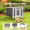 image:imageVEVOR Heated Outdoor Cat House Insulated Wooden Cat House for Cats Waterproof Feral Kitty Shelter with Heating Pad PVC Flap Door amp Openable Asphalt Roof for 13 Cats in Winter 34 x 21 x 27 inWooden House