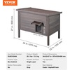 image:imageVEVOR Heated Outdoor Cat House Insulated Wooden Cat House for Cats Waterproof Feral Kitty Shelter with Heating Pad PVC Flap Door amp Openable Asphalt Roof for 13 Cats in Winter 34 x 21 x 27 inWooden House With Insulated Liner