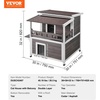 image:imageVEVOR Heated Outdoor Cat House Insulated Wooden Cat House for Cats Waterproof Feral Kitty Shelter with Heating Pad PVC Flap Door amp Openable Asphalt Roof for 13 Cats in Winter 34 x 21 x 27 in2story Wooden House
