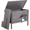 image:imageVEVOR Heated Outdoor Cat House Insulated Wooden Cat House for Cats Waterproof Feral Kitty Shelter with Heating Pad PVC Flap Door amp Openable Asphalt Roof for 13 Cats in Winter 34 x 21 x 27 inModern