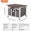 image:imageVEVOR Heated Outdoor Cat House Insulated Wooden Cat House for Cats Waterproof Feral Kitty Shelter with Heating Pad PVC Flap Door amp Openable Asphalt Roof for 13 Cats in Winter 34 x 21 x 27 inWooden House