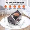 image:imageVEVOR Heated Outdoor Cat House Insulated Wooden Cat House for Cats Waterproof Feral Kitty Shelter with Heating Pad PVC Flap Door amp Openable Asphalt Roof for 13 Cats in Winter 34 x 21 x 27 in1story Wooden House