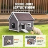 image:imageVEVOR Heated Outdoor Cat House Insulated Wooden Cat House for Cats Waterproof Feral Kitty Shelter with Heating Pad PVC Flap Door amp Openable Asphalt Roof for 13 Cats in Winter 34 x 21 x 27 in1story Wooden House
