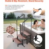 image:imageVEVOR Hot Tub Steps 2Step Spa Outdoor Stairs Heavy Duty 25 inch Wide HIPS AboveGroundInflatable Pool Step with 600 lbs Weight Capacity MultiUse for Porch Patio Deck Campers Graphite Gray252 in