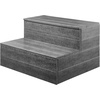 image:imageVEVOR Hot Tub Steps 2Step Spa Outdoor Stairs Heavy Duty 25 inch Wide HIPS AboveGroundInflatable Pool Step with 600 lbs Weight Capacity MultiUse for Porch Patio Deck Campers Graphite Gray25 in