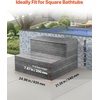 image:imageVEVOR Hot Tub Steps 2Step Spa Outdoor Stairs Heavy Duty 25 inch Wide HIPS AboveGroundInflatable Pool Step with 600 lbs Weight Capacity MultiUse for Porch Patio Deck Campers Graphite Gray25 in