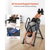 image:imageVEVOR Inversion Table 300 lbs Capacity Heavy Duty Back Inverter Stretcher Inverted Table with DualRoller Locking Decompression Tables for Shoulders Neck MultiAngle Adjustable Tether StrapBlack  Blue