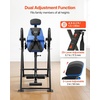 image:imageVEVOR Inversion Table 300 lbs Capacity Heavy Duty Back Inverter Stretcher Inverted Table with DualRoller Locking Decompression Tables for Shoulders Neck MultiAngle Adjustable Tether StrapBlack  Blue