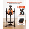 image:imageVEVOR Inversion Table 300 lbs Capacity Heavy Duty Back Inverter Stretcher Inverted Table with DualRoller Locking Decompression Tables for Shoulders Neck MultiAngle Adjustable Tether StrapBlack  Orange