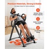 image:imageVEVOR Inversion Table 300 lbs Capacity Heavy Duty Back Inverter Stretcher Inverted Table with DualRoller Locking Decompression Tables for Shoulders Neck MultiAngle Adjustable Tether StrapBlack  Blue