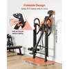 image:imageVEVOR Inversion Table 300 lbs Capacity Heavy Duty Back Inverter Stretcher Inverted Table with DualRoller Locking Decompression Tables for Shoulders Neck MultiAngle Adjustable Tether StrapBlack  Orange