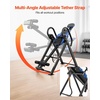 image:imageVEVOR Inversion Table 300 lbs Capacity Heavy Duty Back Inverter Stretcher Inverted Table with DualRoller Locking Decompression Tables for Shoulders Neck MultiAngle Adjustable Tether StrapBlack  Blue