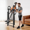 image:imageVEVOR Inversion Table 300 lbs Capacity Heavy Duty Back Inverter Stretcher Inverted Table with DualRoller Locking Decompression Tables for Shoulders Neck MultiAngle Adjustable Tether StrapBlack  Orange