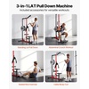 image:imageVEVOR LAT Pull Down Machine 3in1 Row Cable Machine Cable Machines Home Gym with 3Level Adjustable Seat 4Level Adjustable Foam Roller Load 400 lbs LAT Tower for Back Chest Tricep Black
