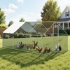 image:imageVEVOR Large Metal Chicken Coop98 x 98 x 66 ft Walkin Chicken Run House with Waterproof Cover amp Sturdy Frame Spire Roof Poultry Cage Duck Pen for Rabbit Hen Goose Outdoor Backyard Farm Use2362L x 1181W x 667H