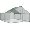 image:imageVEVOR Large Metal Chicken Coop98 x 98 x 66 ft Walkin Chicken Run House with Waterproof Cover amp Sturdy Frame Spire Roof Poultry Cage Duck Pen for Rabbit Hen Goose Outdoor Backyard Farm Use1186L x 1547W x 784H