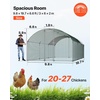 image:imageVEVOR Large Metal Chicken Coop98 x 98 x 66 ft Walkin Chicken Run House with Waterproof Cover amp Sturdy Frame Spire Roof Poultry Cage Duck Pen for Rabbit Hen Goose Outdoor Backyard Farm Use1181L x 2362W x 787H