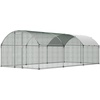 image:imageVEVOR Large Metal Chicken Coop98 x 98 x 66 ft Walkin Chicken Run House with Waterproof Cover amp Sturdy Frame Spire Roof Poultry Cage Duck Pen for Rabbit Hen Goose Outdoor Backyard Farm Use1181L x 2362W x 787H