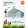 image:imageVEVOR Large Metal Chicken Coop98 x 98 x 66 ft Walkin Chicken Run House with Waterproof Cover amp Sturdy Frame Spire Roof Poultry Cage Duck Pen for Rabbit Hen Goose Outdoor Backyard Farm Use2362L x 1181W x 667H