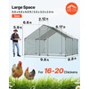 image:imageVEVOR Large Metal Chicken Coop98 x 98 x 66 ft Walkin Chicken Run House with Waterproof Cover amp Sturdy Frame Spire Roof Poultry Cage Duck Pen for Rabbit Hen Goose Outdoor Backyard Farm Use1181L x 1181W x 787H