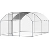 image:imageVEVOR Large Metal Chicken Coop98 x 98 x 66 ft Walkin Chicken Run House with Waterproof Cover amp Sturdy Frame Spire Roof Poultry Cage Duck Pen for Rabbit Hen Goose Outdoor Backyard Farm Use1575L x 1181W x 787H