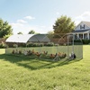 image:imageVEVOR Large Metal Chicken Coop98 x 98 x 66 ft Walkin Chicken Run House with Waterproof Cover amp Sturdy Frame Spire Roof Poultry Cage Duck Pen for Rabbit Hen Goose Outdoor Backyard Farm Use2992L x 1063W x 787H