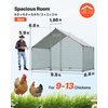 image:imageVEVOR Large Metal Chicken Coop98 x 98 x 66 ft Walkin Chicken Run House with Waterproof Cover amp Sturdy Frame Spire Roof Poultry Cage Duck Pen for Rabbit Hen Goose Outdoor Backyard Farm Use1176L x 792W x 792H