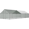 image:imageVEVOR Large Metal Chicken Coop98 x 98 x 66 ft Walkin Chicken Run House with Waterproof Cover amp Sturdy Frame Spire Roof Poultry Cage Duck Pen for Rabbit Hen Goose Outdoor Backyard Farm Use3149L x 1181W x 787H
