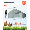 image:imageVEVOR Large Metal Chicken Coop98 x 98 x 66 ft Walkin Chicken Run House with Waterproof Cover amp Sturdy Frame Spire Roof Poultry Cage Duck Pen for Rabbit Hen Goose Outdoor Backyard Farm Use3149L x 1181W x 787H