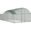 image:imageVEVOR Large Metal Chicken Coop98 x 98 x 66 ft Walkin Chicken Run House with Waterproof Cover amp Sturdy Frame Spire Roof Poultry Cage Duck Pen for Rabbit Hen Goose Outdoor Backyard Farm Use1181L x 2362W x 787H