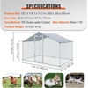 image:imageVEVOR Large Metal Chicken Coop98 x 98 x 66 ft Walkin Chicken Run House with Waterproof Cover amp Sturdy Frame Spire Roof Poultry Cage Duck Pen for Rabbit Hen Goose Outdoor Backyard Farm Use1180L x 780W x 780H