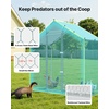 image:imageVEVOR Large Metal Chicken Coop98 x 98 x 66 ft Walkin Chicken Run House with Waterproof Cover amp Sturdy Frame Spire Roof Poultry Cage Duck Pen for Rabbit Hen Goose Outdoor Backyard Farm Use787L x 394W x 787H