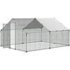 image:imageVEVOR Large Metal Chicken Coop98 x 98 x 66 ft Walkin Chicken Run House with Waterproof Cover amp Sturdy Frame Spire Roof Poultry Cage Duck Pen for Rabbit Hen Goose Outdoor Backyard Farm Use1186L x 1547W x 784H