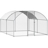 image:imageVEVOR Large Metal Chicken Coop98 x 98 x 66 ft Walkin Chicken Run House with Waterproof Cover amp Sturdy Frame Spire Roof Poultry Cage Duck Pen for Rabbit Hen Goose Outdoor Backyard Farm Use1575L x 1181W x 787H